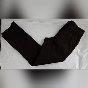 Ladies Chaps Trouser Style Jeans Brown Euc Mid Rise Straight Leg